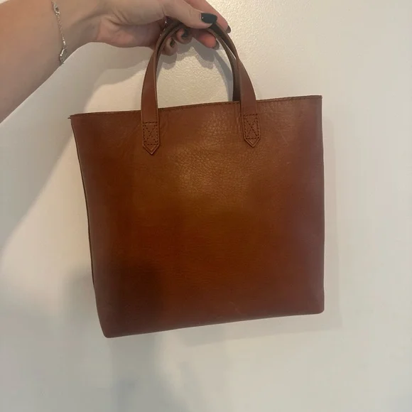 NWT Madewell Small Transport Leather Brown Tote Bag - Picture 5 of 8